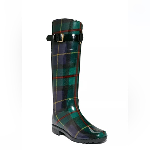 Ralph Lauren Rossalyn II Plaid Rainboots (Size 6) - Picture 1 of 11